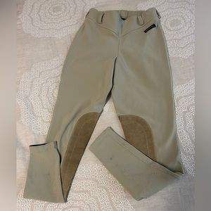 Kerrits Tan Ribbed Riding Tights with Belt Loops size L